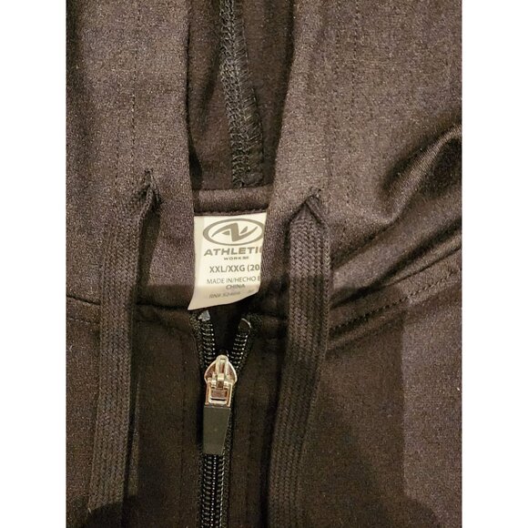 NEW Athletic Works Men's Black Full-Zip Hoodie XXL Lightweight Stretch - Picture 6 of 12